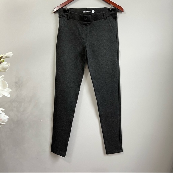 Betabrand Classic skinny stretch pants in dark gray color - Picture 5 of 10